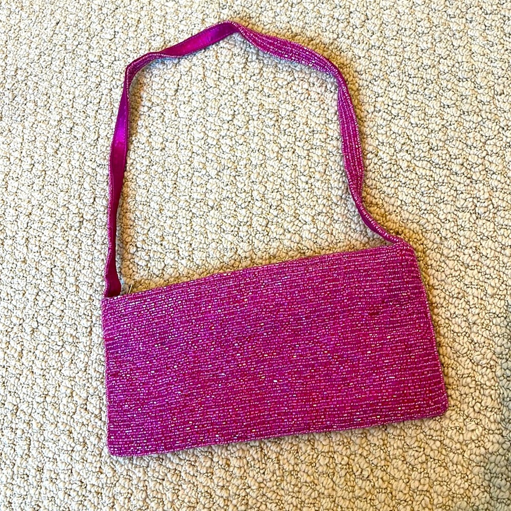 Pink beaded purse